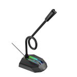 HXSJ TSP202 RGB-Beleuchtung Biegbares USB-Voice-Chat-Videokonferenzmikrofon
