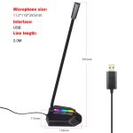 HXSJ TSP202 RGB-Beleuchtung Biegbares USB-Voice-Chat-Videokonferenzmikrofon – Bild 2