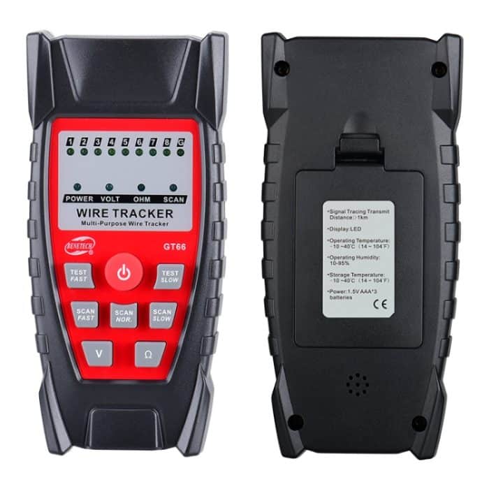 Benetech GT66 RJ11 / RJ45 Multifunktions-Kabel-Tester-Leitungsfinder Netto-Kabel-Detektor – Bild 2