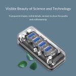 ORICO F4U 4 x USB 3.0-Anschlüsse, 5 Gbit/s, schnelle Übertragung, Desktop-HUB mit blauer LED-Anzeige, 4 Ports – Bild 4