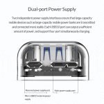 ORICO F4U 4 x USB 3.0-Anschlüsse, 5 Gbit/s, schnelle Übertragung, Desktop-HUB mit blauer LED-Anzeige, 4 Ports – Bild 7
