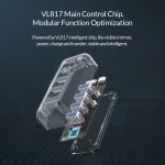 ORICO F4U 4 x USB 3.0-Anschlüsse, 5 Gbit/s, schnelle Übertragung, Desktop-HUB mit blauer LED-Anzeige, 4 Ports – Bild 8