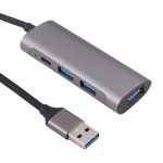 U-811 4 in 1 USB 3,0 bis 3 USB 3.0 + USB-C / Typ-C-Anschlüsse Hub-Dockingstation – Bild 5