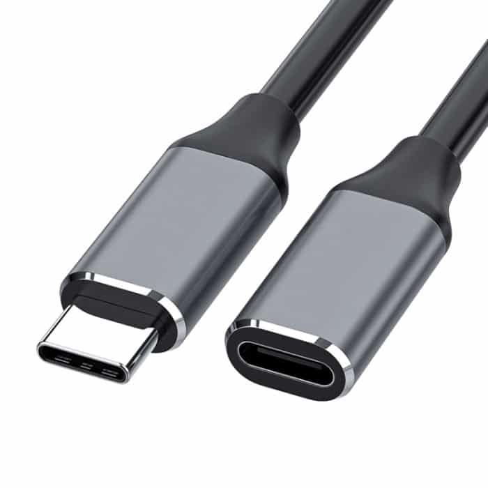 USB-C / Typ-C-Stecker an USB-C / Typ-C-weibliches Adapterkabel, Kabellänge: 50 cm – Bild 1