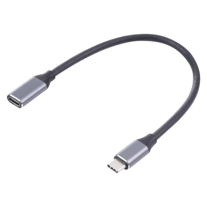 USB-C / Typ-C-Stecker an USB-C / Typ-C-weibliches Adapterkabel, Kabellänge: 25cm – Bild 2
