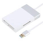 6-in-1-Multifunktions-Dual-USB 3.0 + XQD + CF + TF + SD-Kartenleser, 6 In 1 (Silver), 6 In 1