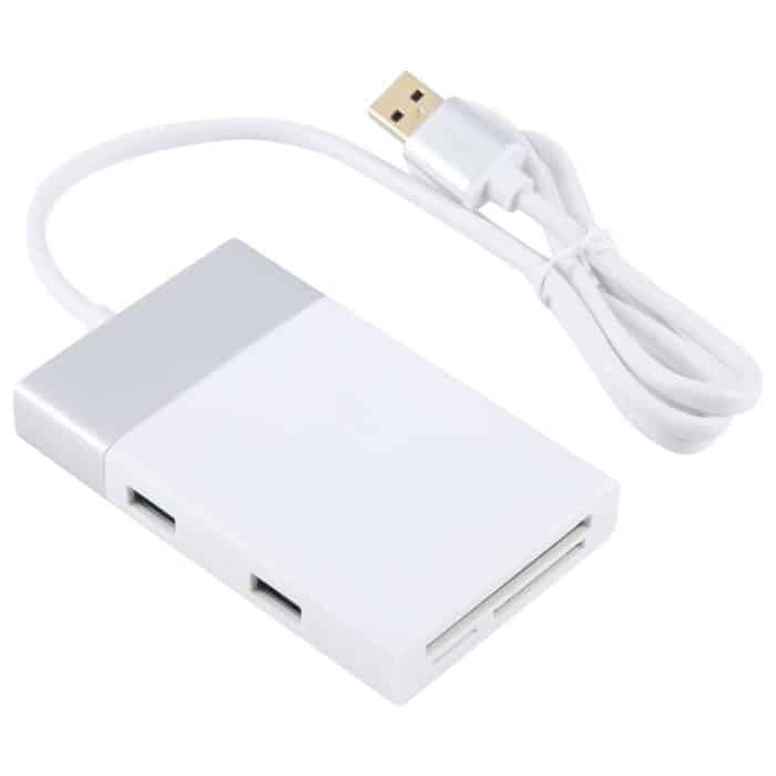 6-in-1-Multifunktions-Dual-USB 3.0 + XQD + CF + TF + SD-Kartenleser, 6 In 1 (Silver), 6 In 1 – Bild 2