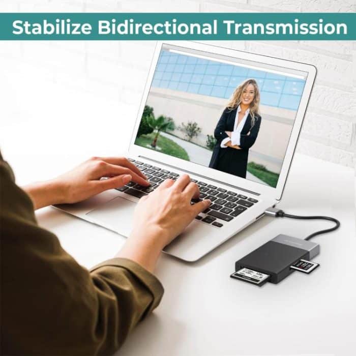 6-in-1-Multifunktions-Dual-USB 3.0 + XQD + CF + TF + SD-Kartenleser, 6 In 1 (Silver), 6 In 1 – Bild 6