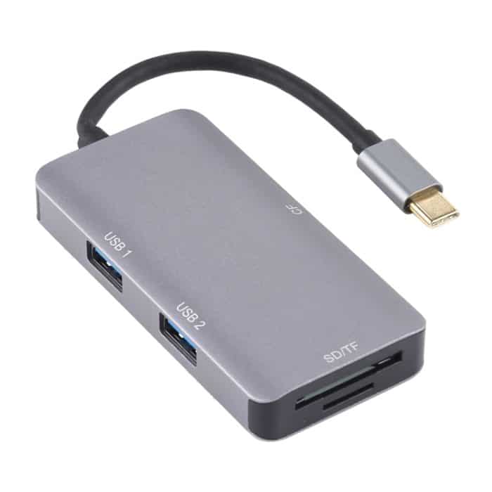 5 In 1 Dual USB 3.0 + CF + TF + SD Multifunktions-USB-C-OTG-Kartenleser – Bild 1
