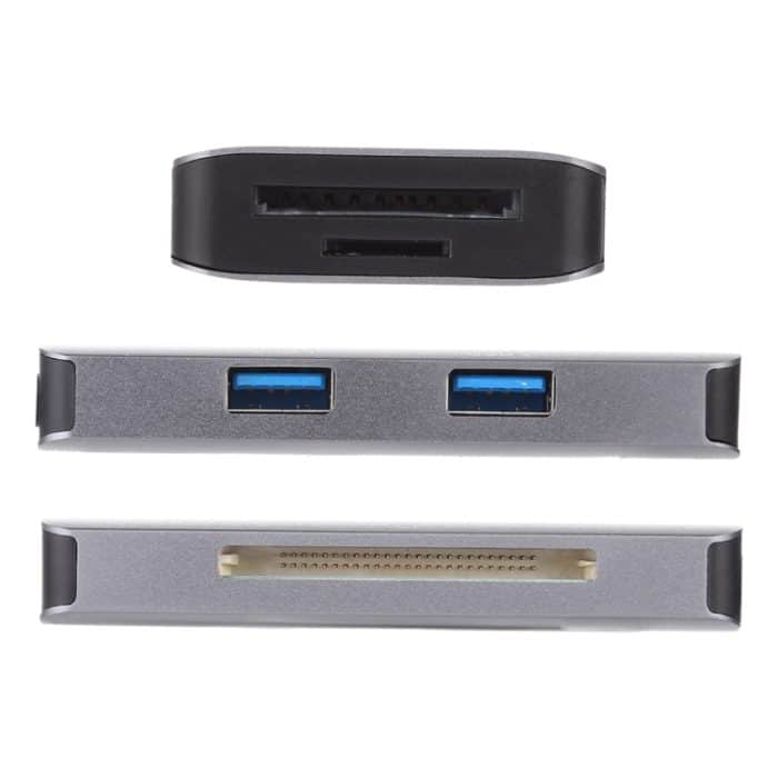 5 In 1 Dual USB 3.0 + CF + TF + SD Multifunktions-USB-C-OTG-Kartenleser – Bild 5