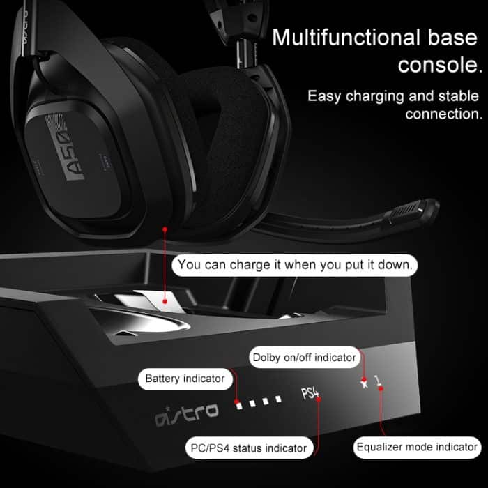 Logitech Astro A50 Multifunktions-Basisstation Drahtloses Gaming-Headset-Mikrofon, integrierte USB-Soundkarte – Bild 9