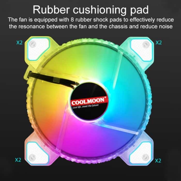 COOLMOON RGB-Lüfter, 120 mm PWM 6PIN S1 ARGB-Lüfter – Bild 6
