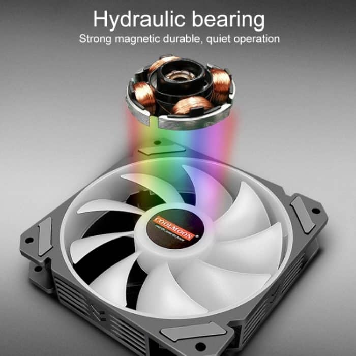 COOLMOON 12 Einfarbige RGB-Lichter Fernbedienung Kühler Computergehäusekühler, CM-JOY-B – Bild 5