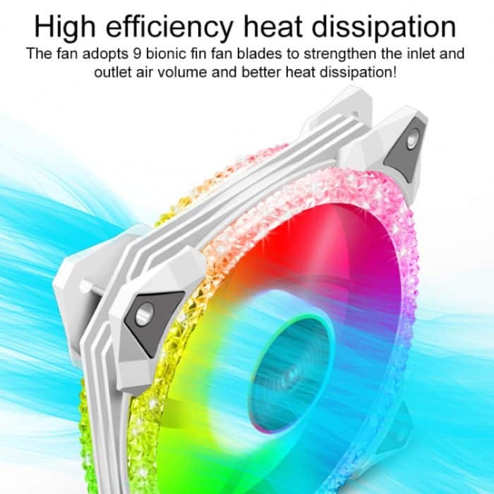 COOLMOON AS2 PWM-gesteuerter Lüfter, 12 cm Dual-Apertur-Computer-Wasserkühlung, ARGB-Gehäuselüfter, CM-AS2 – Bild 3