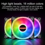 COOLMOON AS2 PWM-gesteuerter Lüfter, 12 cm Dual-Apertur-Computer-Wasserkühlung, ARGB-Gehäuselüfter, CM-AS2 – Bild 6