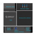 ORICO DS200U3 3,5 Zoll 2 Bay magnetisches USB 3.0-Festplattengehäuse mit blauer LED-Anzeige, USB 3.0 – Bild 10
