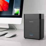 ORICO DS200C3 3,5 Zoll 2 Bay magnetisches USB-C/Typ-C Festplattengehäuse mit blauer LED-Anzeige, USB Type-C
