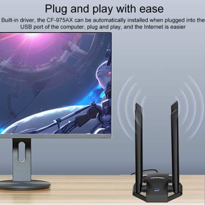 COMFAST CF-975AX 5400 Mbit/s USB3.0 WiFi6 Dual Frequency Free Drive Netzwerkkarte – Bild 5