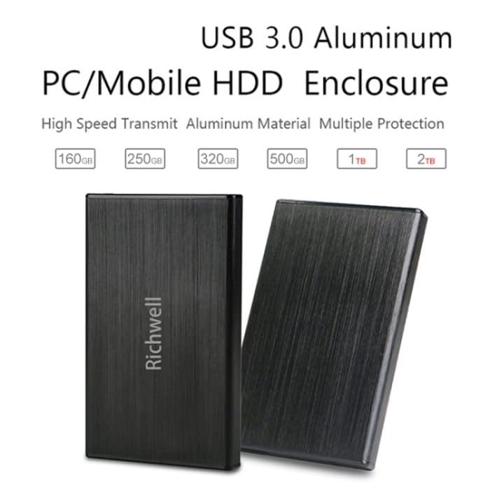 Richwell SATA R23-SATA-320GB 320 GB mobile Festplatte mit 2,5-Zoll-USB3.0-Schnittstelle, 320GB – Bild 2
