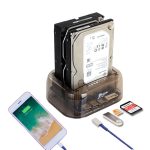 2,5 / 3,5-Zoll-USB3.0-Dual-SATA-Festplattengehäuse mit HUB- und OTB-Funktion, maximale Unterstützungskapazität: 16 TB – Bild 2