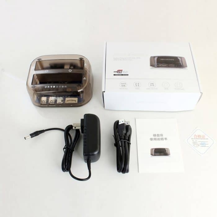 2,5 / 3,5-Zoll-USB3.0-Dual-SATA-Festplattengehäuse mit HUB- und OTB-Funktion, maximale Unterstützungskapazität: 16 TB – Bild 5