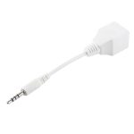 CAT5 RJ45-Buchse mit 3,5 mm 4-poligem Stecker Audio-Ethernet-LAN-Netzwerkadapter, Gesamtlänge: ca. 13 cm – Bild 3