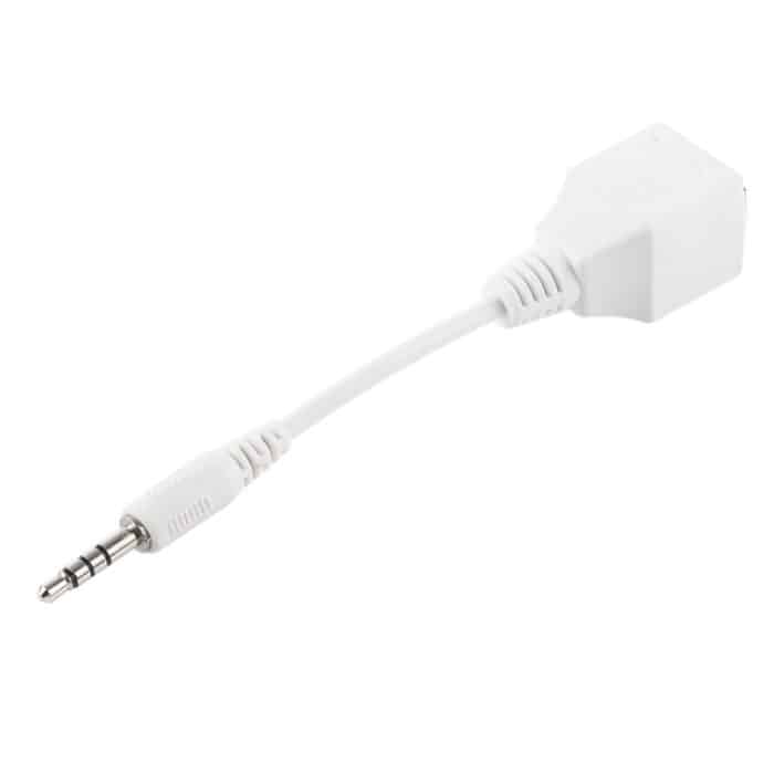 CAT5 RJ45-Buchse mit 3,5 mm 4-poligem Stecker Audio-Ethernet-LAN-Netzwerkadapter, Gesamtlänge: ca. 13 cm – Bild 3