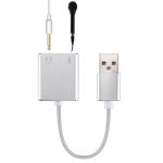 Externe USB-Virtual-7.1-Kanal-Soundkarte mit Aluminiumlegierungsgehäuse und 13-cm-Kabel für PC-Laptop, USB