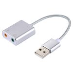 Externe USB-Virtual-7.1-Kanal-Soundkarte mit Aluminiumlegierungsgehäuse und 13-cm-Kabel für PC-Laptop, USB – Bild 2