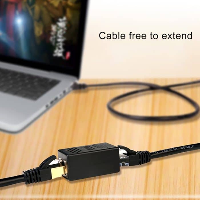 Crystal Network Straight Through Head-Line-Anschlusspaar, Anschlussbuchse auf Doppelkopf-RJ45-Schnittstellenverlängerungsgerät, 2 Ports – Bild 7