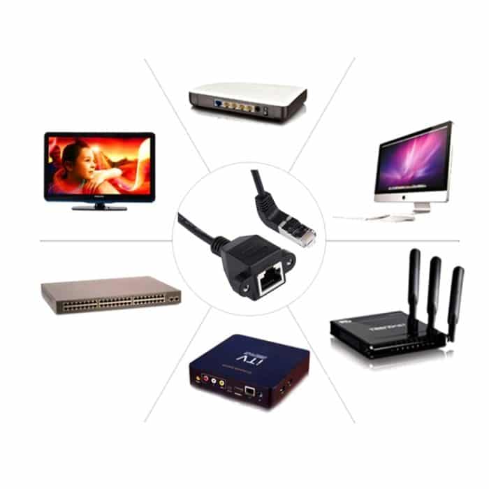 30 cm RJ45-Stecker nach oben gebogen zum RJ45-LAN-Verlängerungskabel – Bild 5