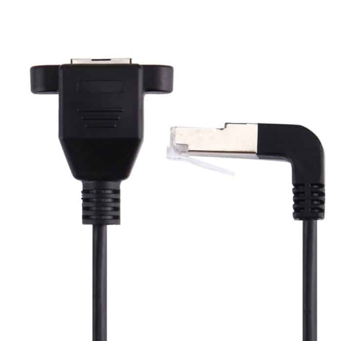 30 cm RJ45-Stecker auf RJ45-LAN-Verlängerungskabel gebogen – Bild 3