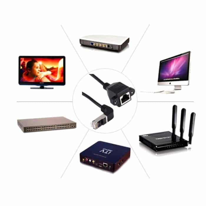 30 cm RJ45-Stecker auf RJ45-LAN-Verlängerungskabel gebogen – Bild 5