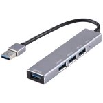 3019 4 x USB 3.0 auf USB 3.0 HUB-Adapter aus Aluminiumlegierung mit LED-Anzeige