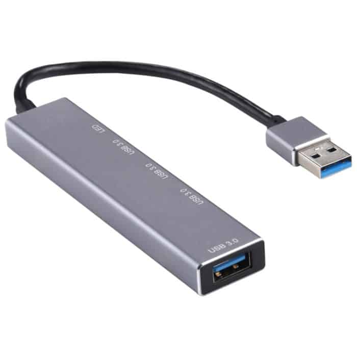 3019 4 x USB 3.0 auf USB 3.0 HUB-Adapter aus Aluminiumlegierung mit LED-Anzeige – Bild 3