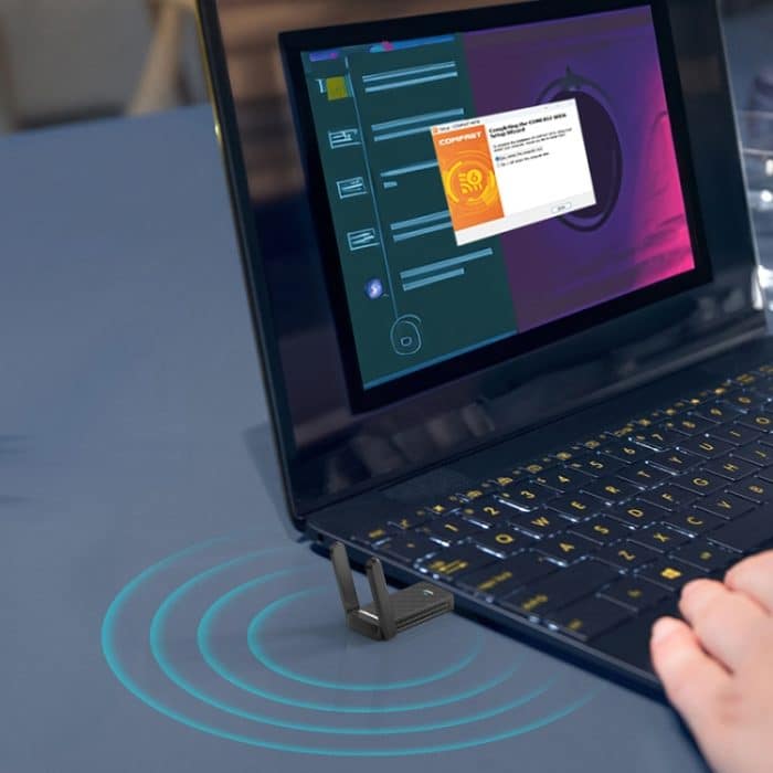 COMFAST C-952AX V2 1800 Mbit/s Dualband-Wireless-Netzwerkkarte WiFi6 USB-Adapter – Bild 5