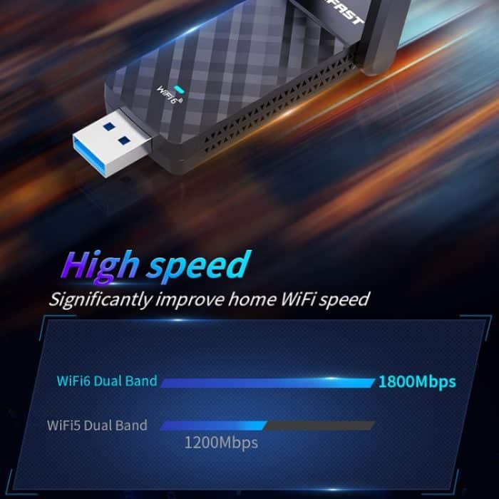 COMFAST C-952AX V2 1800 Mbit/s Dualband-Wireless-Netzwerkkarte WiFi6 USB-Adapter – Bild 8