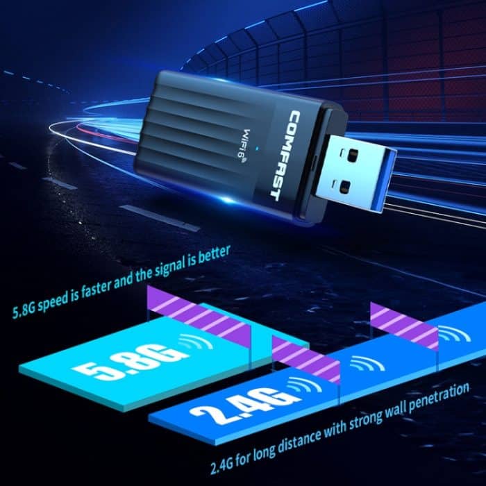 COMFAST CF-970 AX 3000 Mbit/s Dualband-Wireless-Netzwerkkarte WiFi 6 USB-Adapter – Bild 9