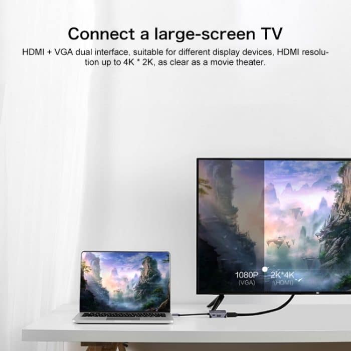 Lenovo C06 6 In 1 Dockingstation für Universal-Konverter vom Typ C / USB-C zu HDMI / VGA – Bild 6