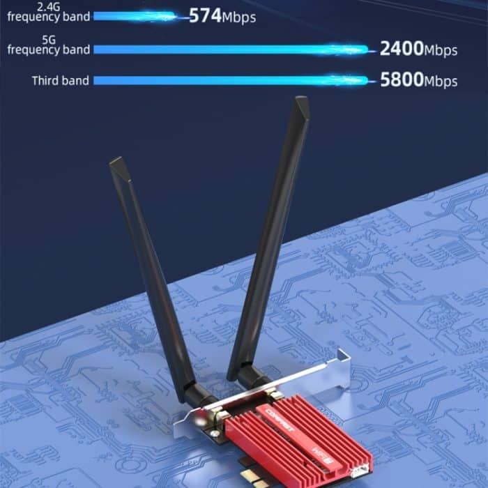 COMFAST CF-BE200 Pro 8774 Mbit/s WiFi7 PCIE Wireless-Netzwerkadapter WiFi-Empfänger – Bild 10