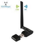 EDUP EP-AC1635 600 Mbit/s Dualband Wireless 11AC USB-Ethernet-Adapter 2 dBi Antenne für Laptop/PC, EP-AC1635