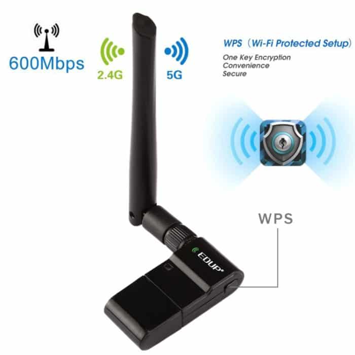 EDUP EP-AC1635 600 Mbit/s Dualband Wireless 11AC USB-Ethernet-Adapter 2 dBi Antenne für Laptop/PC, EP-AC1635 – Bild 9