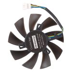 T129215SU 4-polig, zwei Kugellager Lüfter ersetzen für MSI Gigabyte GTX 1060 RX 480 460 570 580 R9 290X RX 550 Kartenkühlerlüfter, Durchmesser: 85 mm