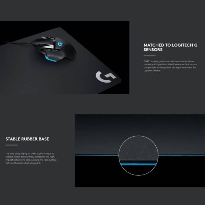 Logitech G440 Hartes E-Sport-Gaming-Mauspad, Größe: 34 x 28 cm, G440 Hard – Bild 5