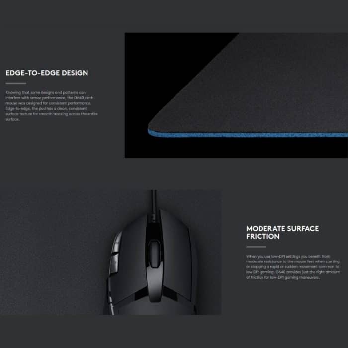 Logitech G640 Stoff-weiches E-Sport-Gaming-Mauspad, Größe: 46 x 40 cm, G640 Cloth Soft – Bild 3