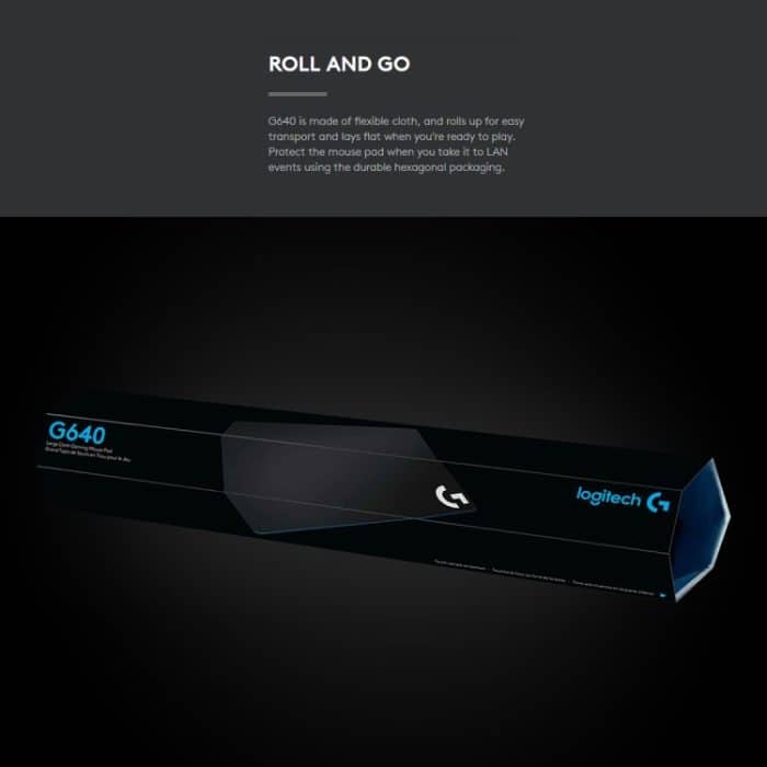 Logitech G640 Stoff-weiches E-Sport-Gaming-Mauspad, Größe: 46 x 40 cm, G640 Cloth Soft – Bild 5