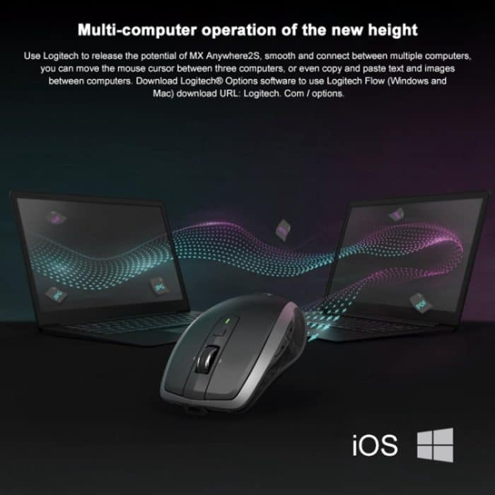 Logitech MX Anywhere 2S 4000DPI Bluetooth + Unifying Dual-Mode wiederaufladbare kabellose optische Gaming-Maus mit symmetrischem Design – Bild 10