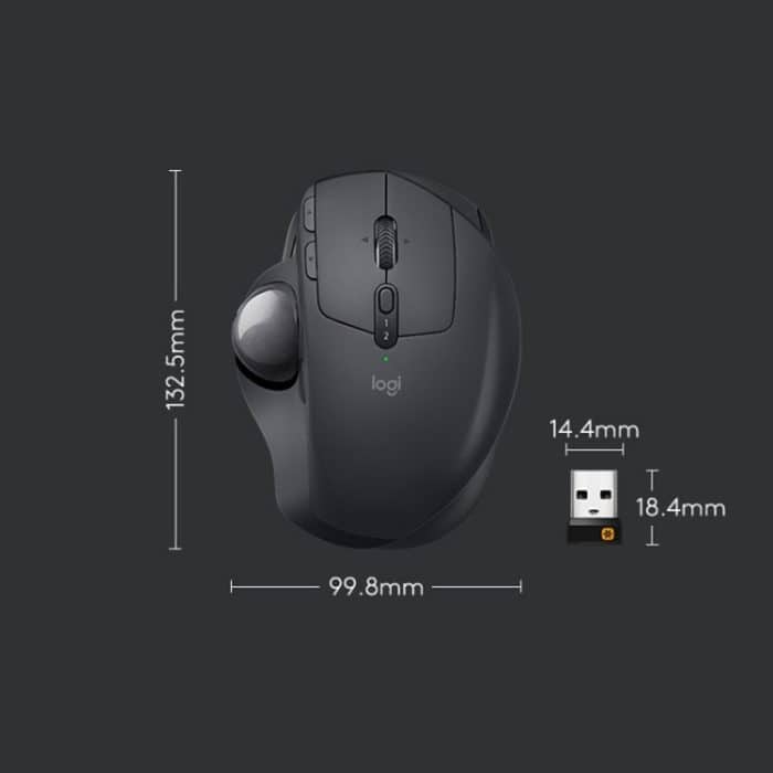 Logitech MX ERGO 440DPI Bluetooth + Unifying Dual-Mode Wireless Trackball Optische Maus, MX ERGO – Bild 5
