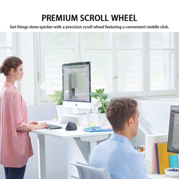 Logitech MX Vertical 4000DPI USB-C / Typ-C + Unifying + Bluetooth Ergonomische kabellose vertikale optische Drei-Modus-Maus, MX Vertical – Bild 16