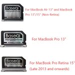 BASEQI 303MA 256 GB Micro SD (TF) -Speicherkarte aus Aluminiumlegierung für Macbook Pro Retina 13,3-Zoll-Laptops – Bild 3